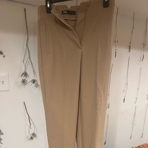 Zara light brown high waisted dress pants!